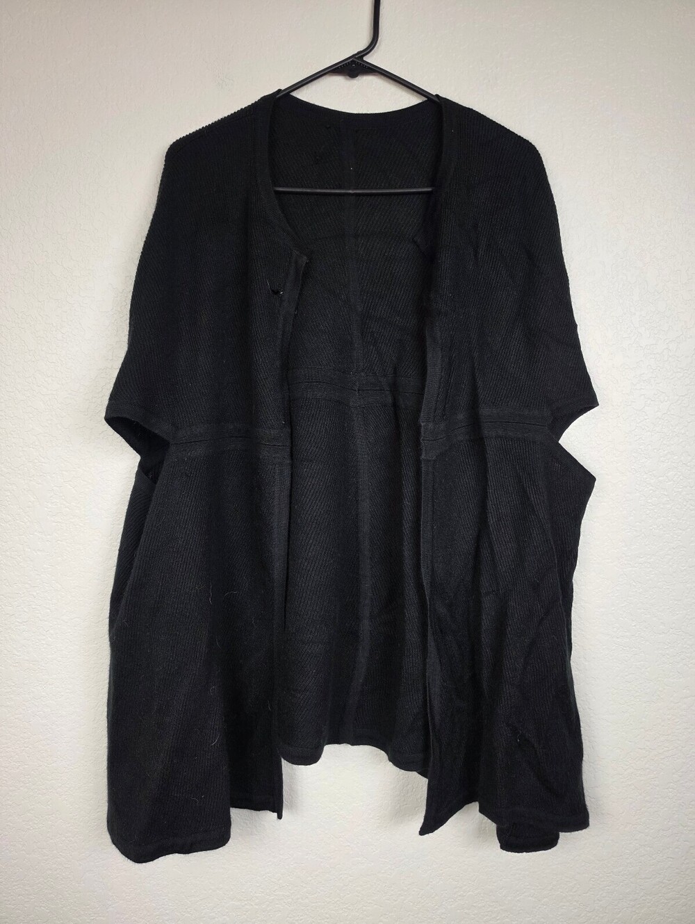 Black One Size Shawl Cardigan Sweater